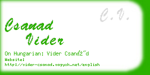 csanad vider business card